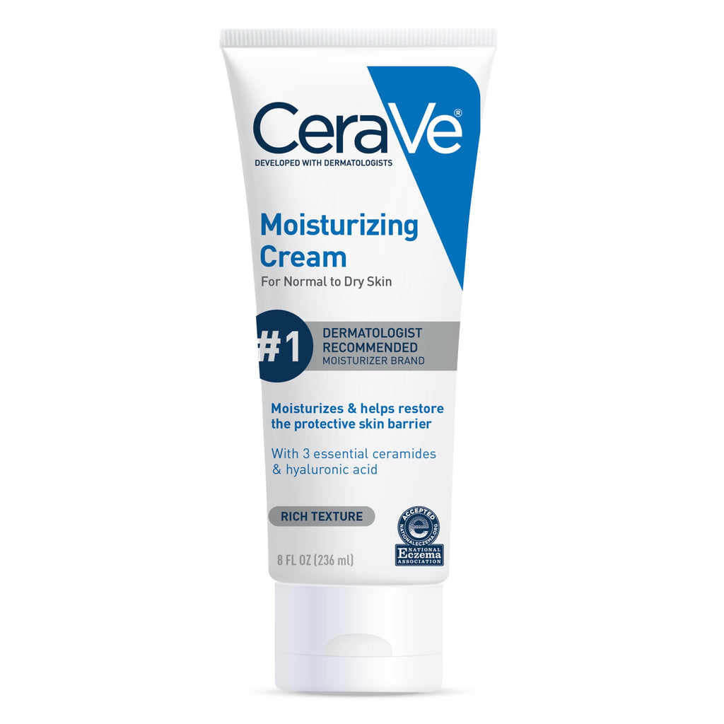 CeraVe Moisturizing Cream Face Moisturizer & Body Lotion for Normal to Very Dry Skin, 8 fl oz