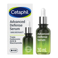 CETAPHIL Advanced Defense AM Face Serum for Stressed Sensitive Skin, Hyaluronic Acid and Niacinamide, 1 fl oz