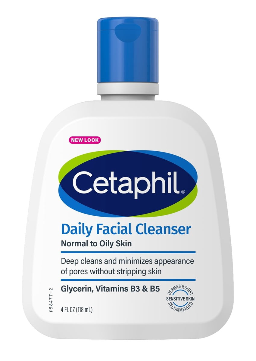 Cetaphil Daily Facial Cleanser 4oz Combination To Oily Skin (Pack of 3)