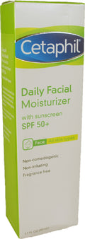 Cetaphil Daily Facial Moisturizer for All Skin Types, with Sunscreen SPF 50 1.7 oz