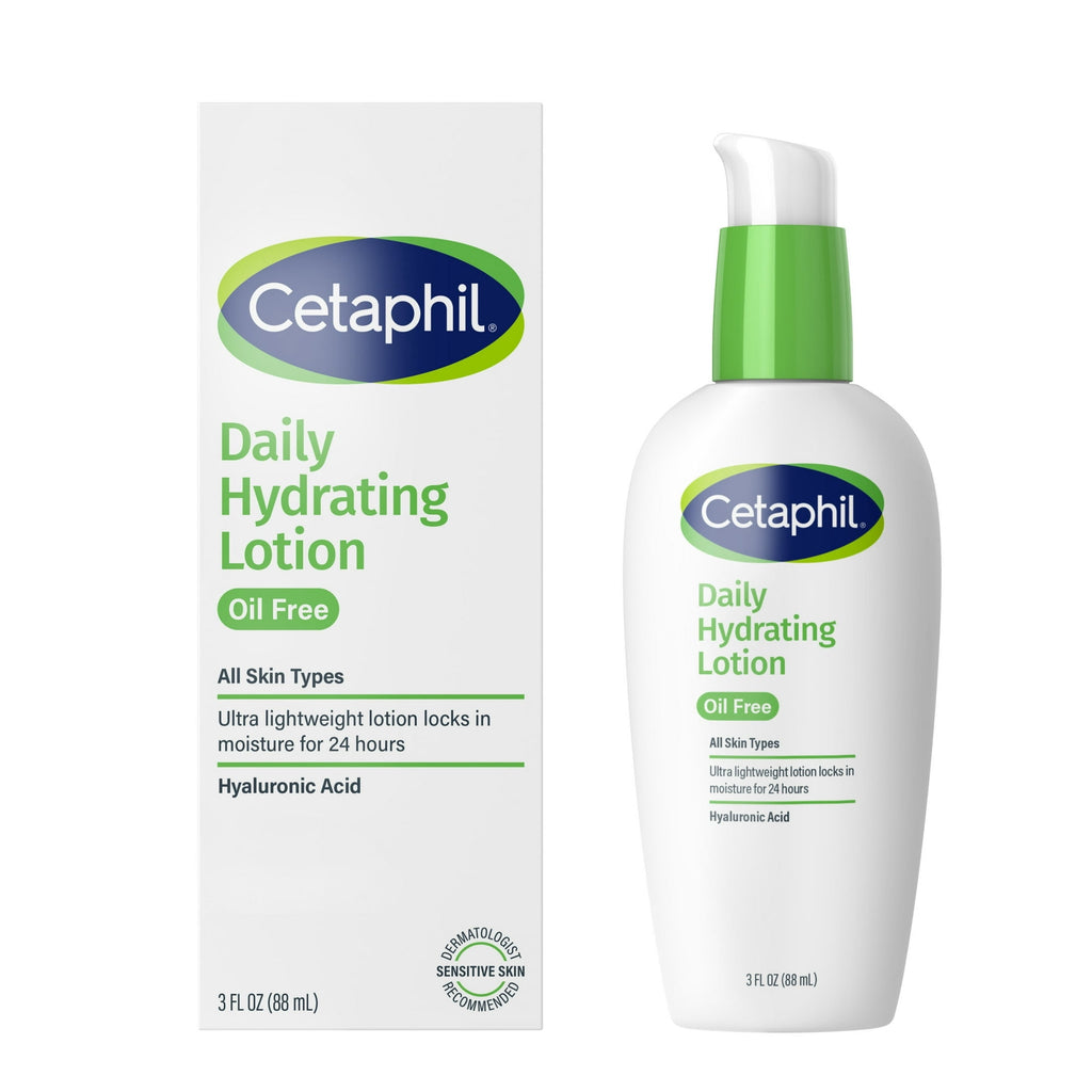 Cetaphil Daily Hydrating Lotion with Hyaluronic Acid, 3 Oz - 2 Pack