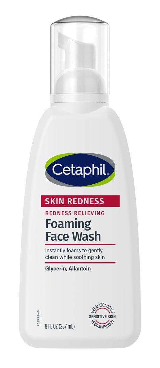 Cetaphil Foaming Face Wash 8oz Redness-Prone Sensitive Skin (Pack of 3)