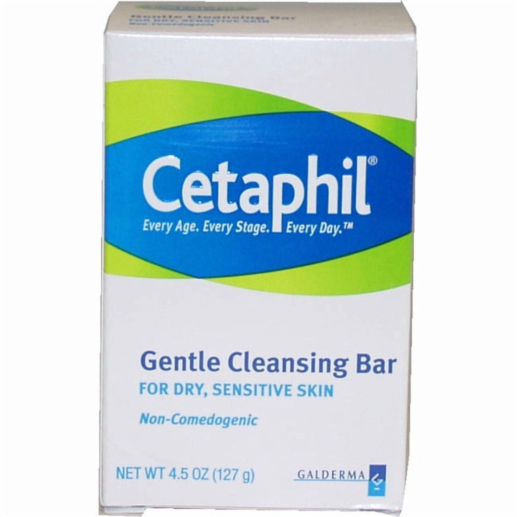 Cetaphil Gentle Cleansing Bar, 4.5 oz, Nourishing Cleansing Bar For Dry, Sensitive Skin