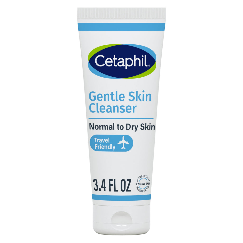 Cetaphil Travel Size Face Wash Hydrating Gentle Skin Cleanser for Dry to Normal Sensitive Skin, 3.4 fl oz