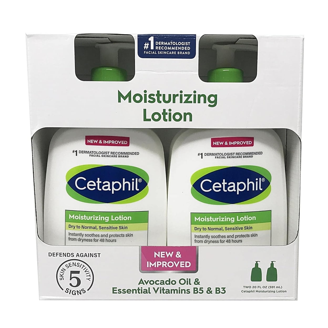 Cetaphil Moisturing Lotion Dry to Normal Sensitive Skin 20 Fl Oz (2 Pack)