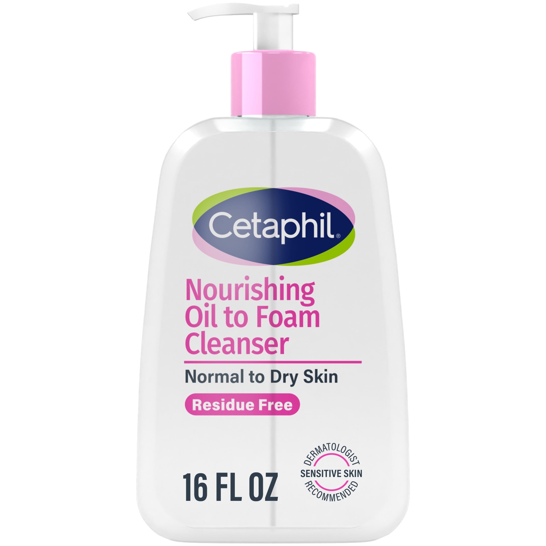 Cetaphil Nourishing Oil to Foam Facial Cleanser, Daily Face Wash for Normal to Dry Skin, 16 fl oz