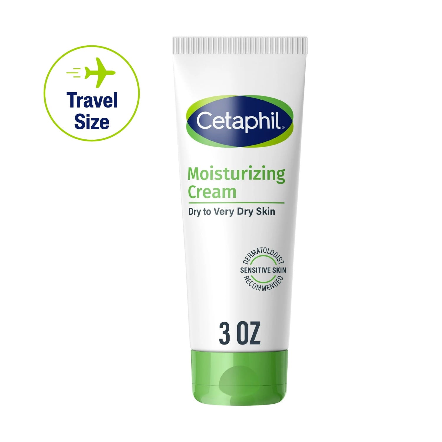 Cetaphil Travel Size Moisturizing Cream for Very Dry to Dry Skin, Unscented, 3 oz
