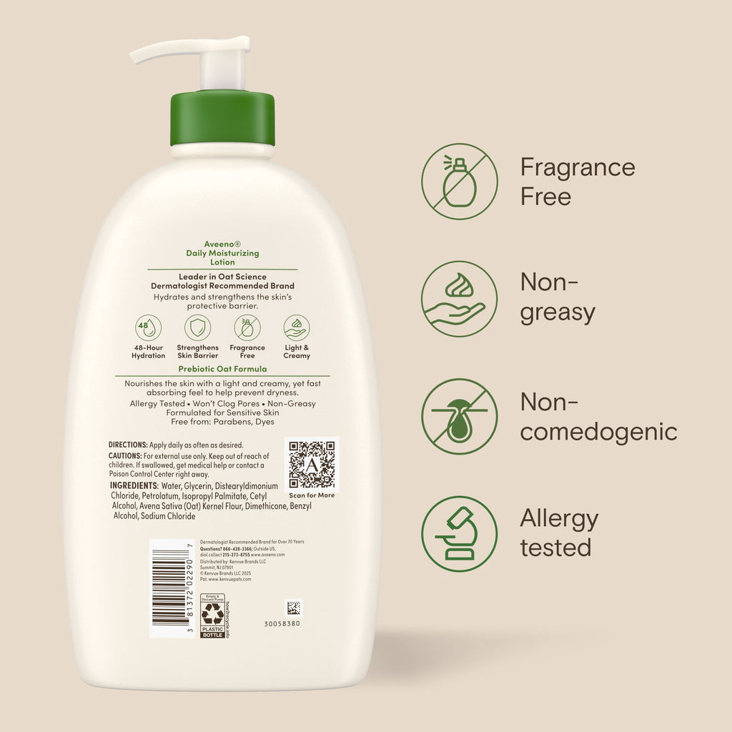 Aveeno Daily Moisturizing Body Lotion, Value Size 33 Fl oz