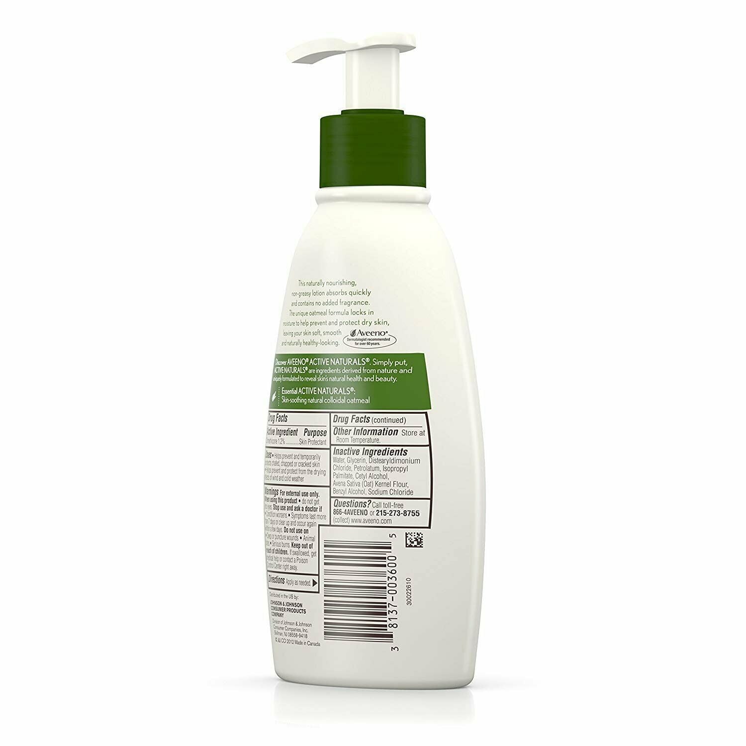 Aveeno Daily Moisturizing Lotion Nourish Dry Skin Soothing Oat 12 oz,2-Pack