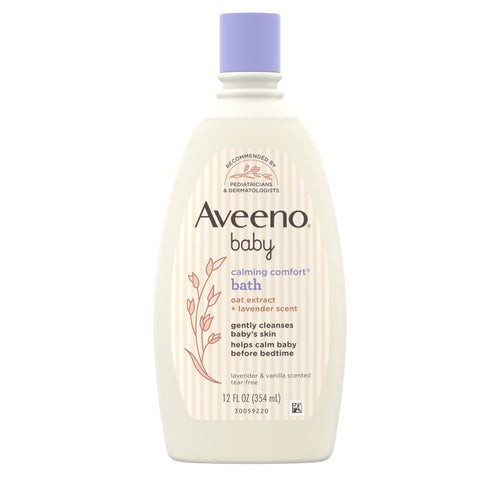 (2 pack) Aveeno Baby Calming Comfort Bath & Wash, Lavender & Vanilla, 12 fl. oz