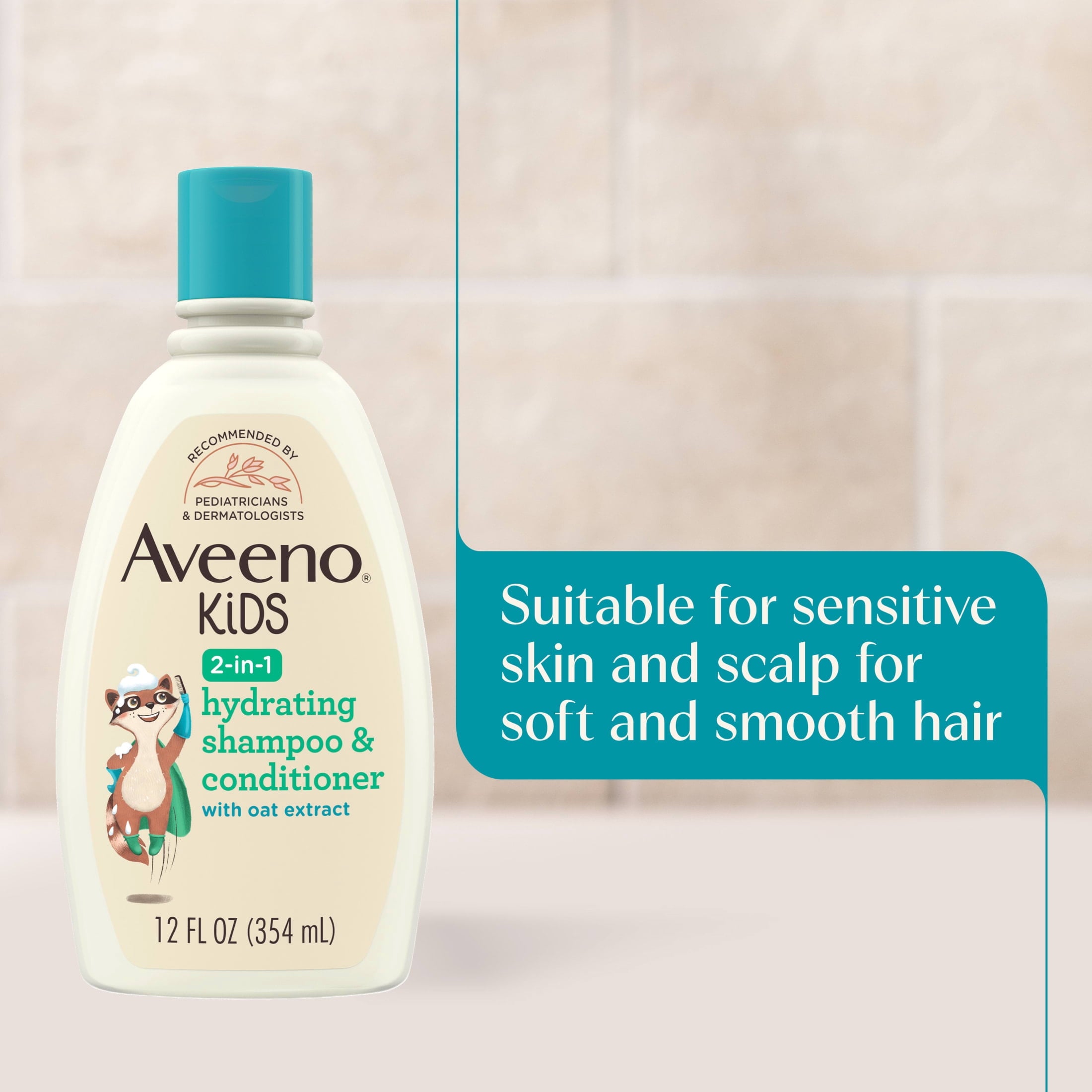 Aveeno Kids 2-in-1 Shampoo & Conditioner, 12 Fl oz