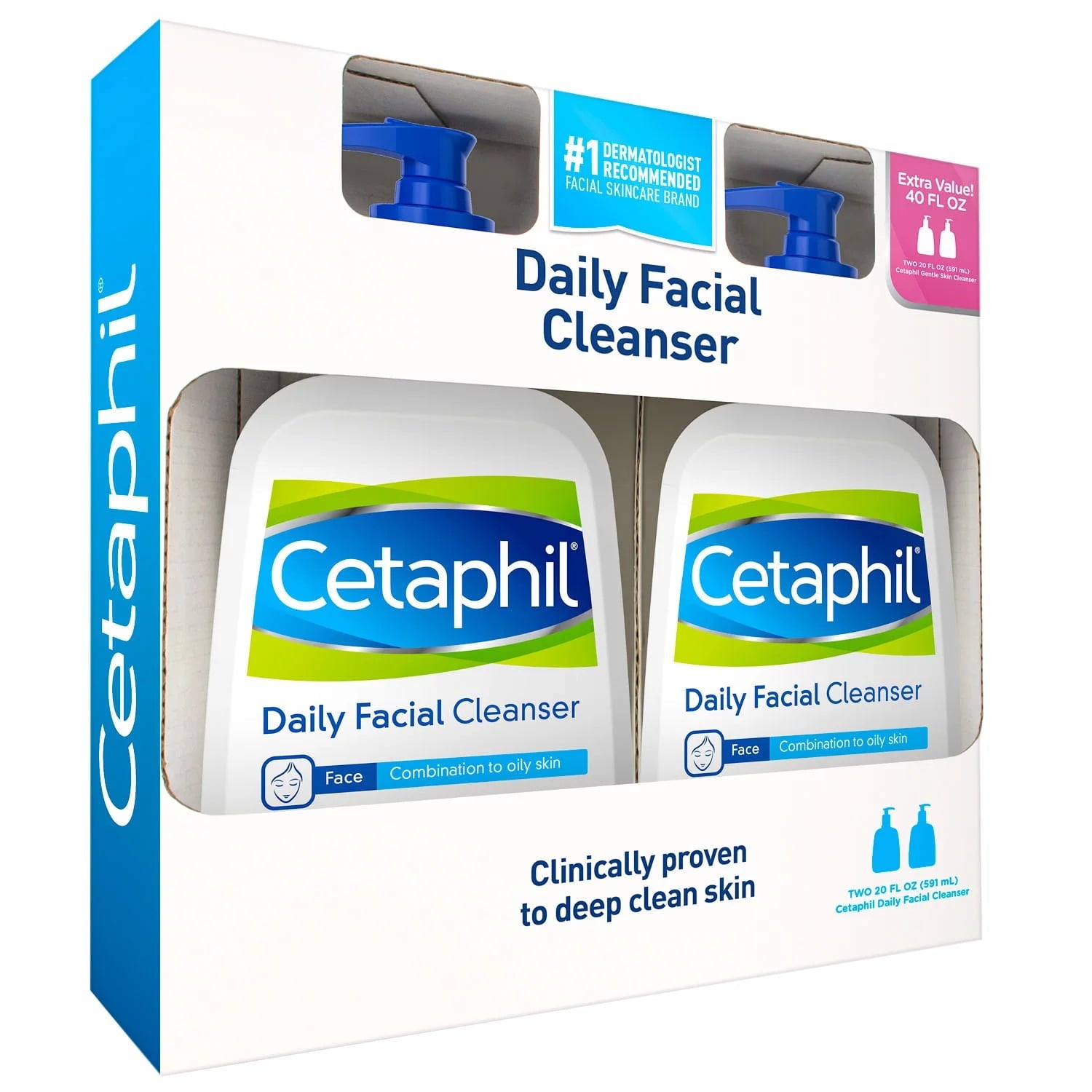 Cetaphil Daily Facial Cleanser, 20 Ounce (2 Pack)
