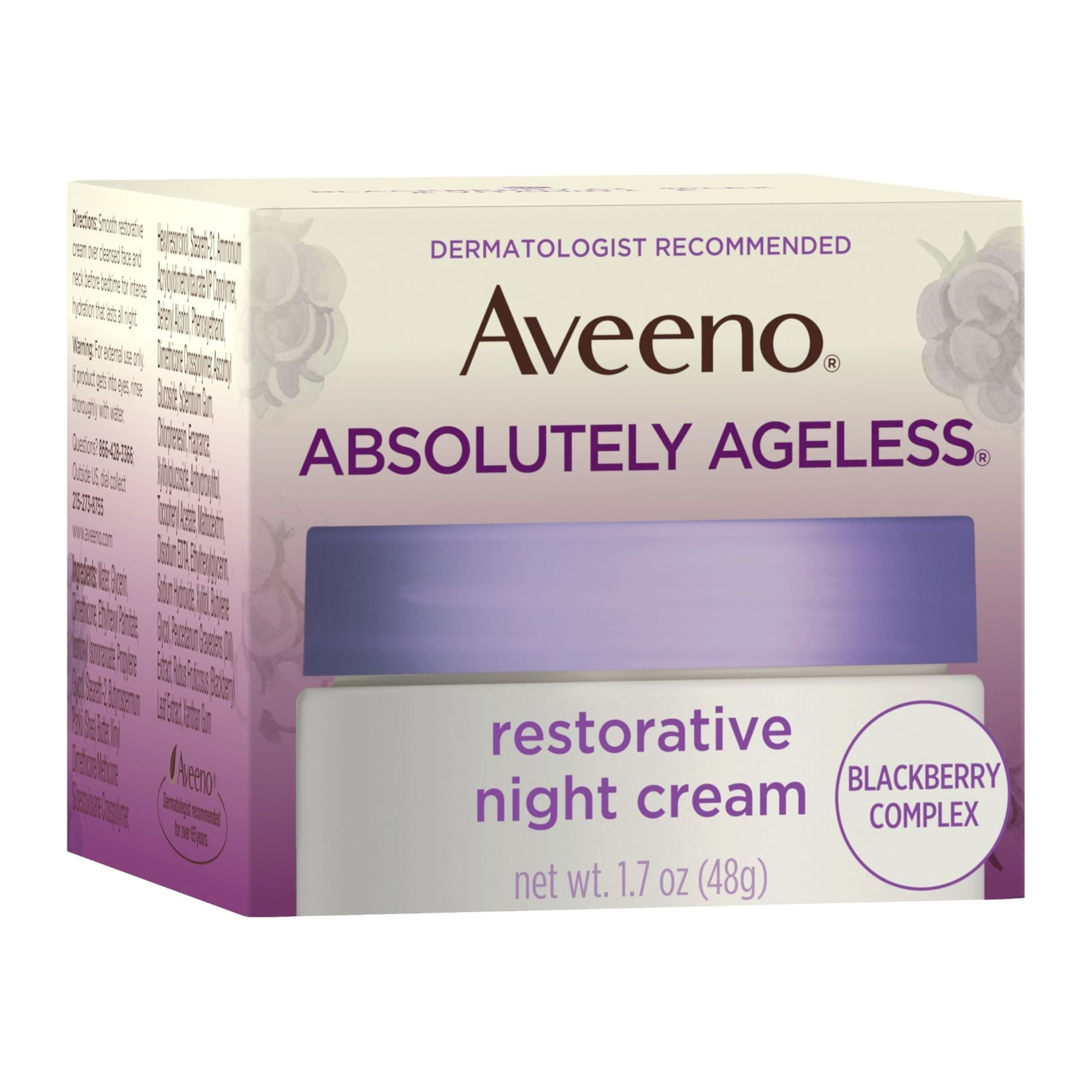 Aveeno Absolutely Ageless Restorative Night Cream for Face, 1.7 oz