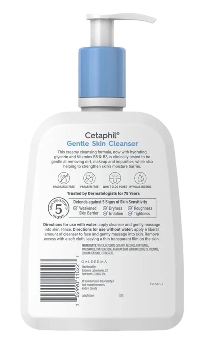 Cetaphil Gentle Skin Cleanser 16oz Dry To Normal Skin (Pack of 3)