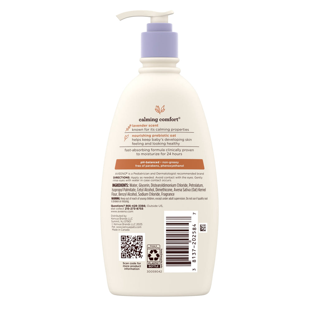 (2 pack) Aveeno Baby Calming Comfort Moisturizing Bedtime Lotion, 12 fl. oz
