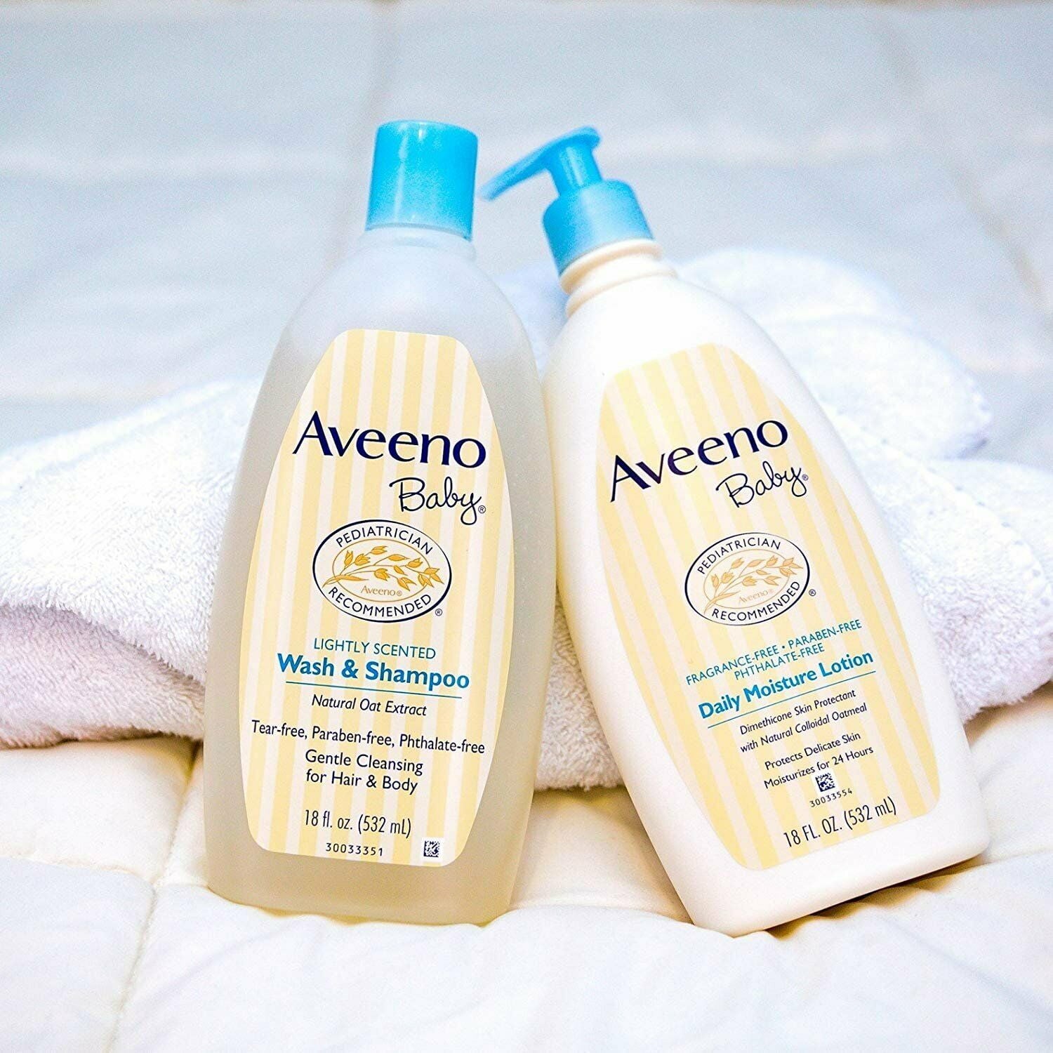 AVEENO Baby Wash & Shampoo, Lightly Scented 12 oz