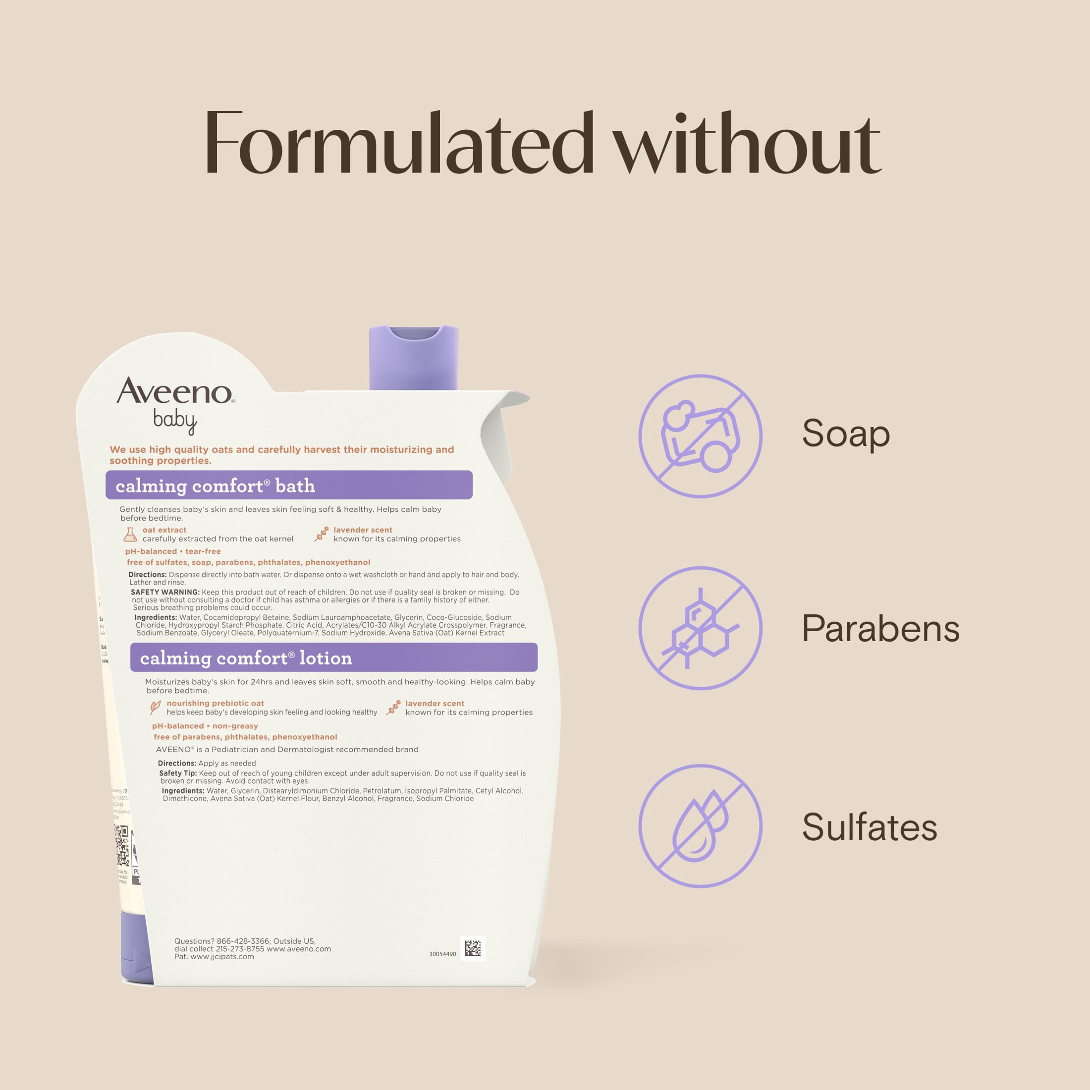 Aveeno Baby Calming Comfort Bath and Body Lotion Set