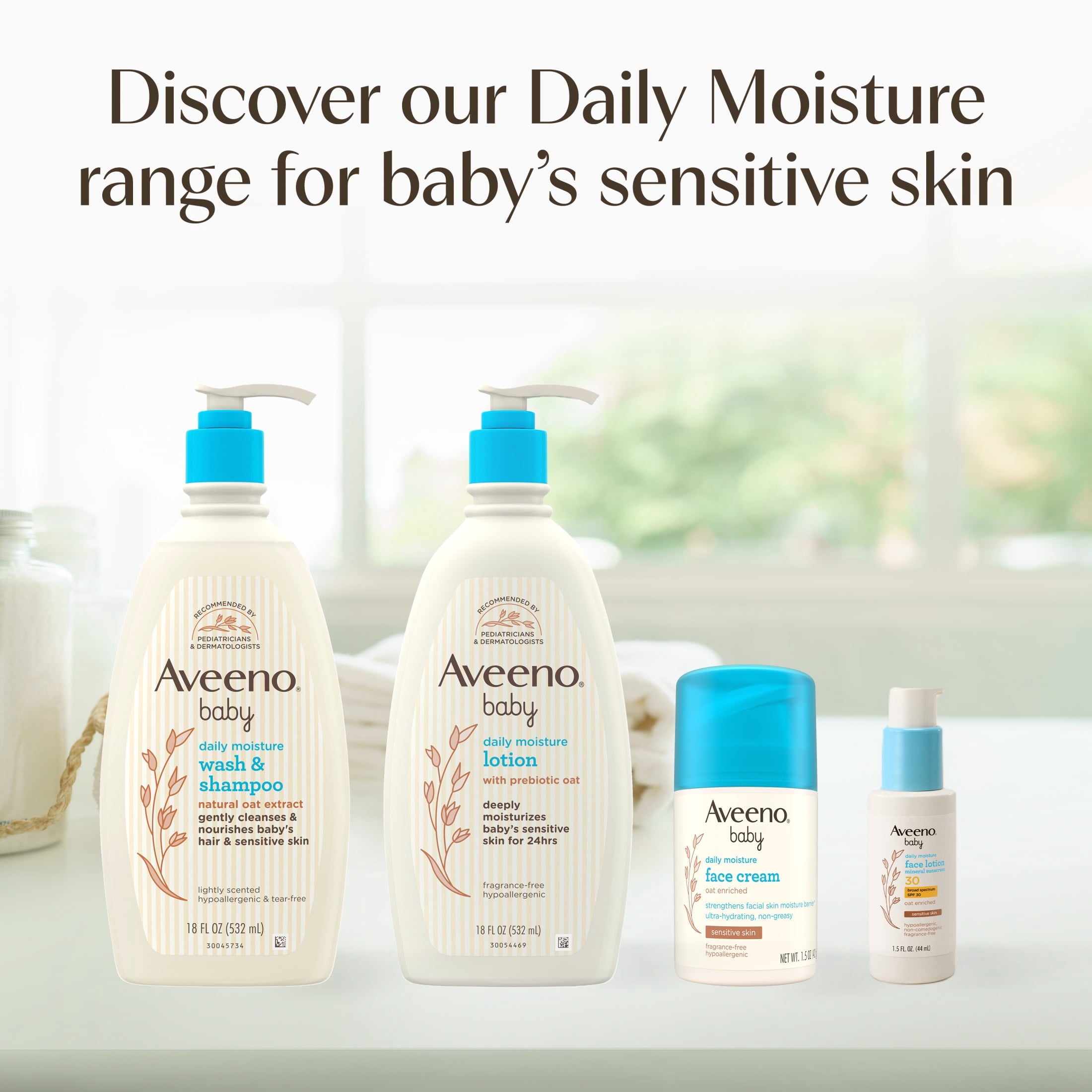 Aveeno Baby Daily Moisture Body Wash & Shampoo, 18 Fl oz