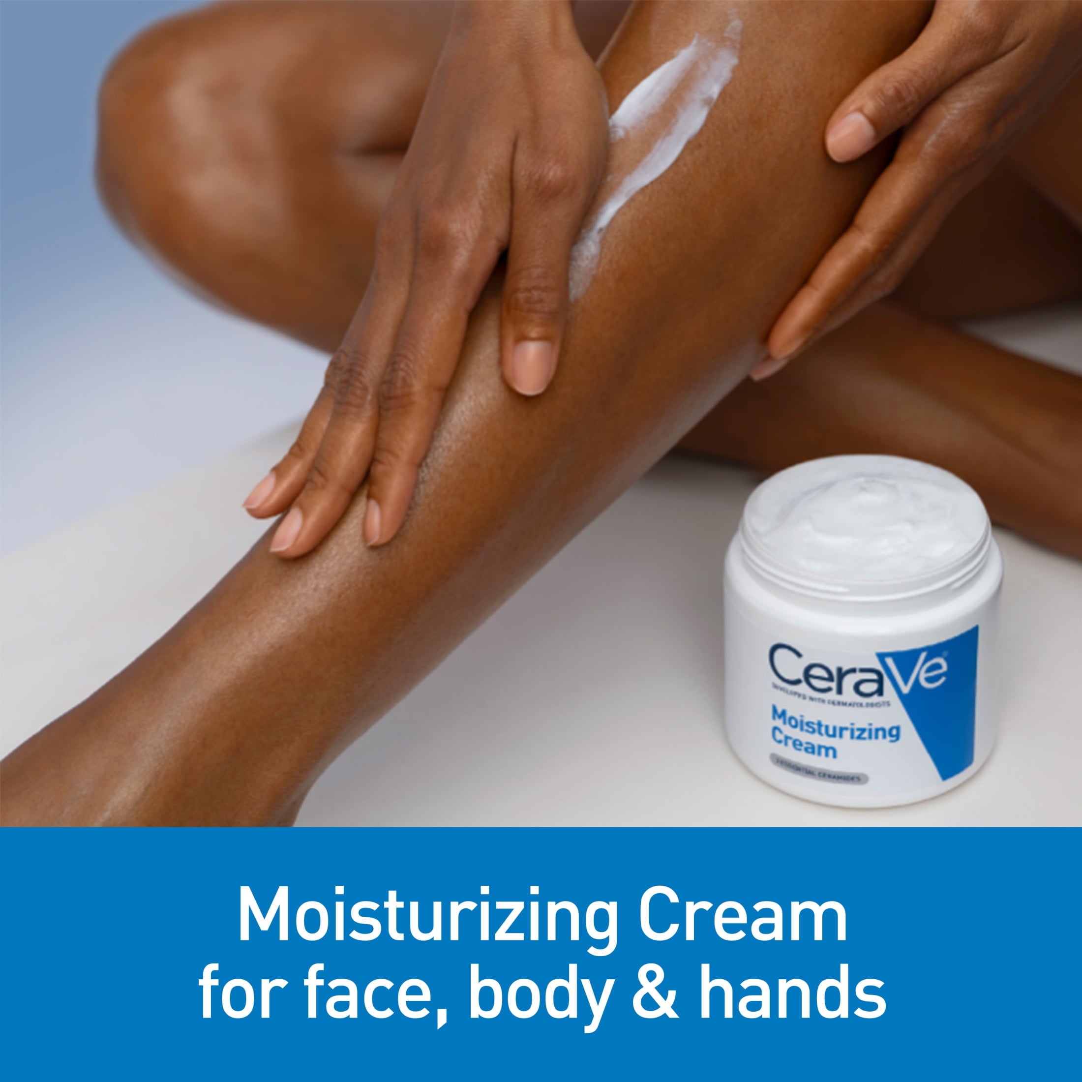 CeraVe Moisturizing Cream Face Moisturizer & Body Lotion for Normal to Very Dry Skin, 8 fl oz