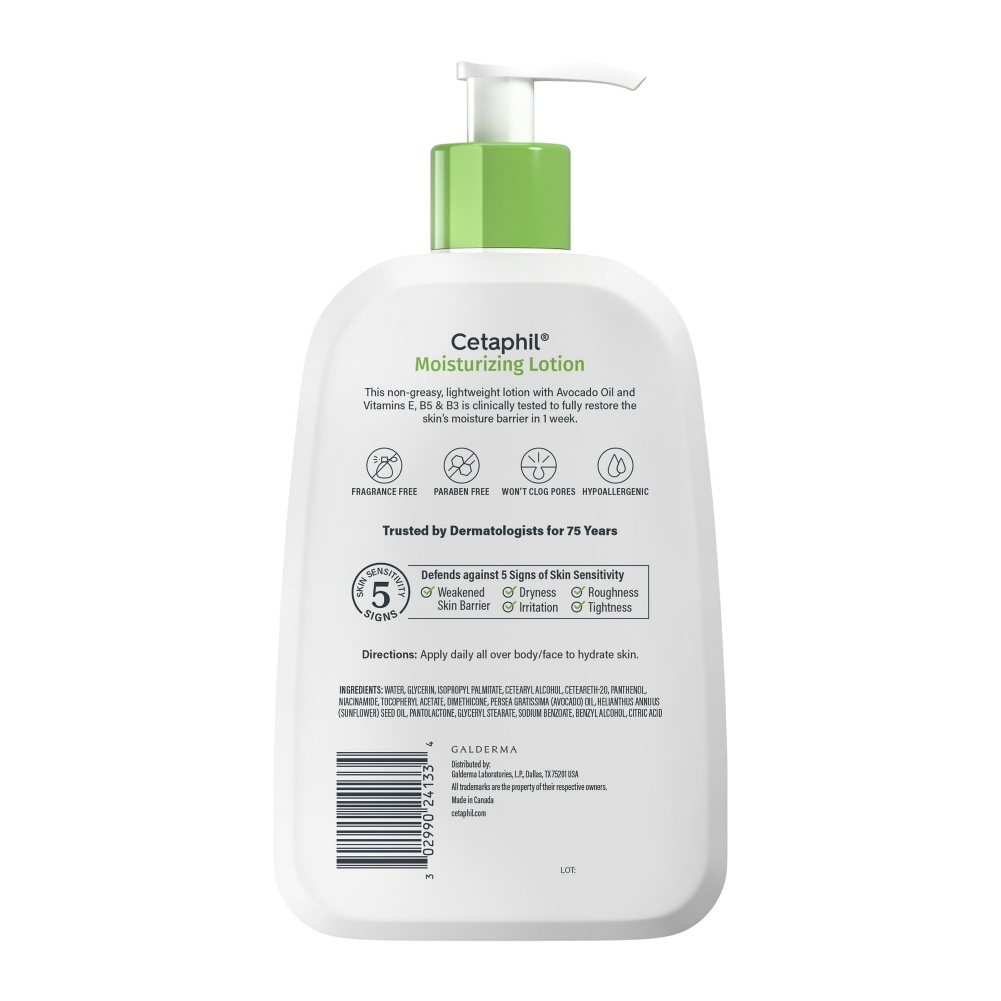 Cetaphil Fragrance-Free Moisturizing Lotion, 16 Ounce