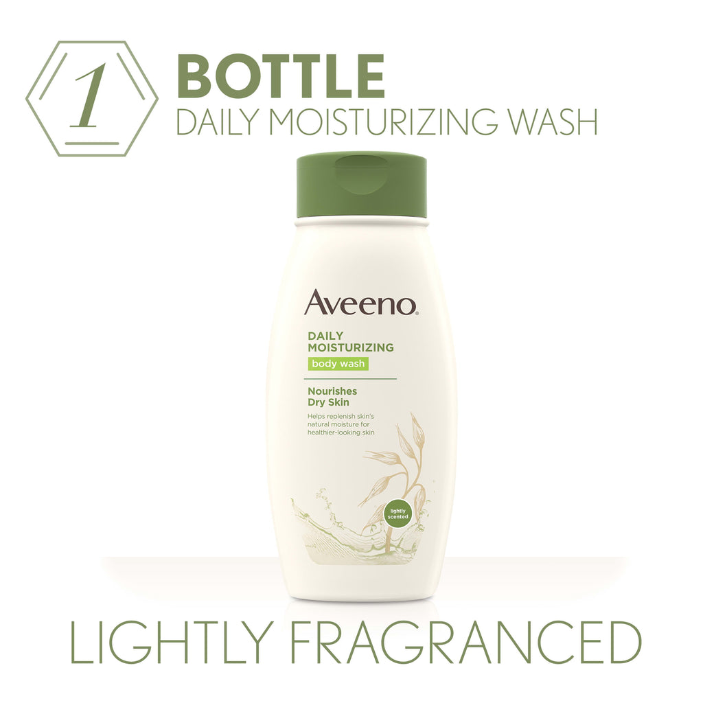 AVEENO Daily Moisturizing Nourishes Dry Skin Lightly Scented Body Wash 18 oz