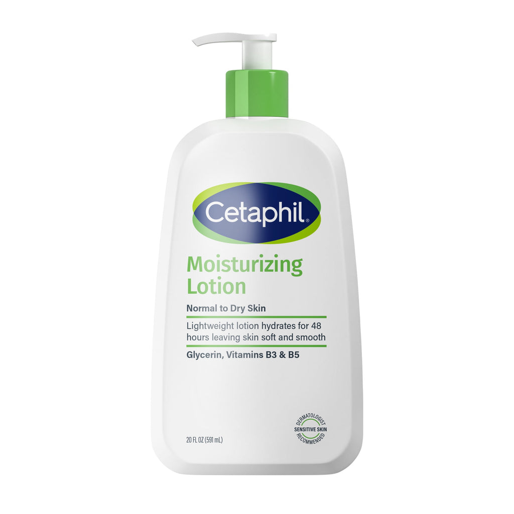 (2 pack) Cetaphil Moisturizing Lotion for Normal to Dry Skin, Hydrating Fragrance Free, 20 fl oz