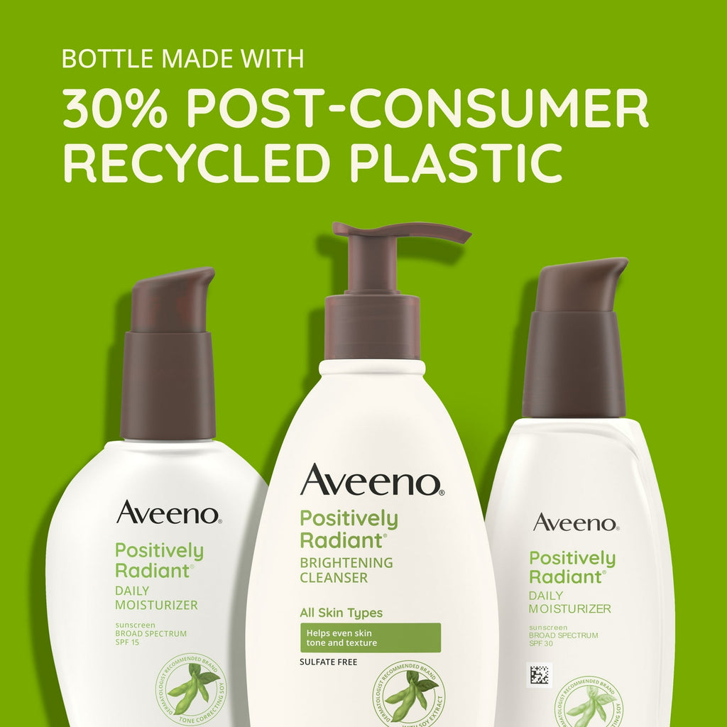 2 Pack - Aveeno Positively Radiant Daily Moisturizer, SPF 15 4oz Each