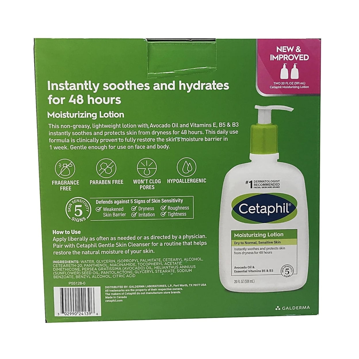 Cetaphil Moisturing Lotion Dry to Normal Sensitive Skin 20 Fl Oz (2 Pack)