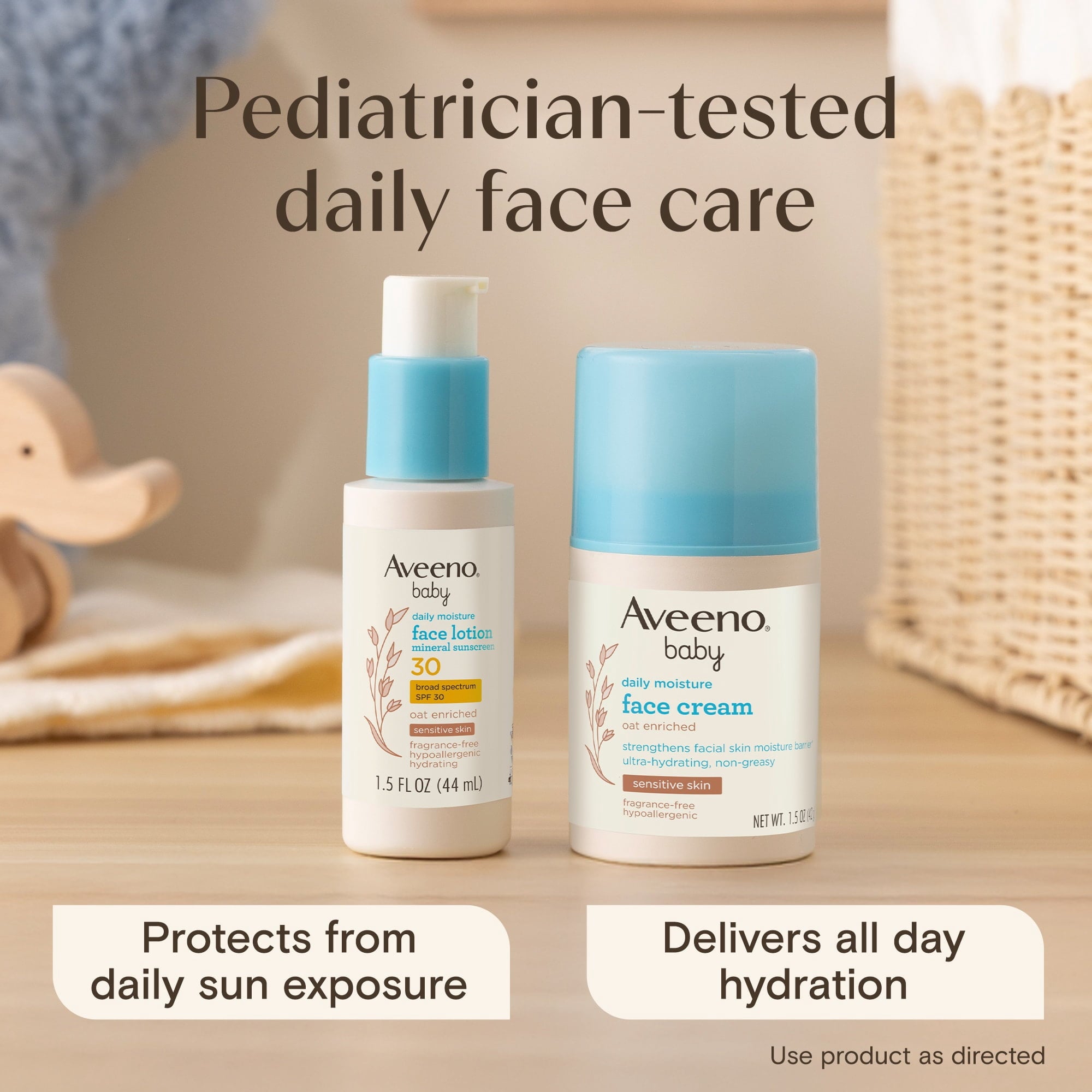 Aveeno Baby Daily Moisture Sunscreen Face Lotion, SPF 30, 1.5 fl. oz