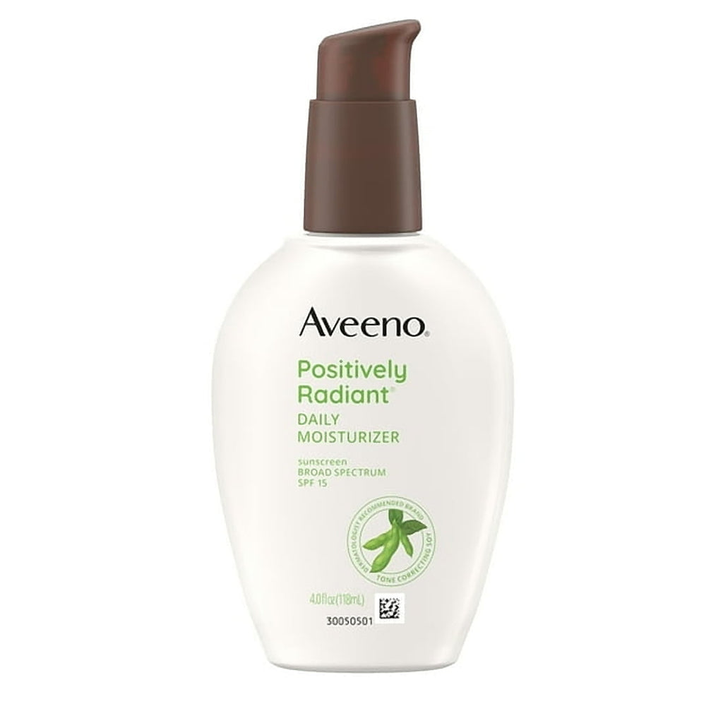2 Pack - Aveeno Positively Radiant Daily Moisturizer, SPF 15 4oz Each