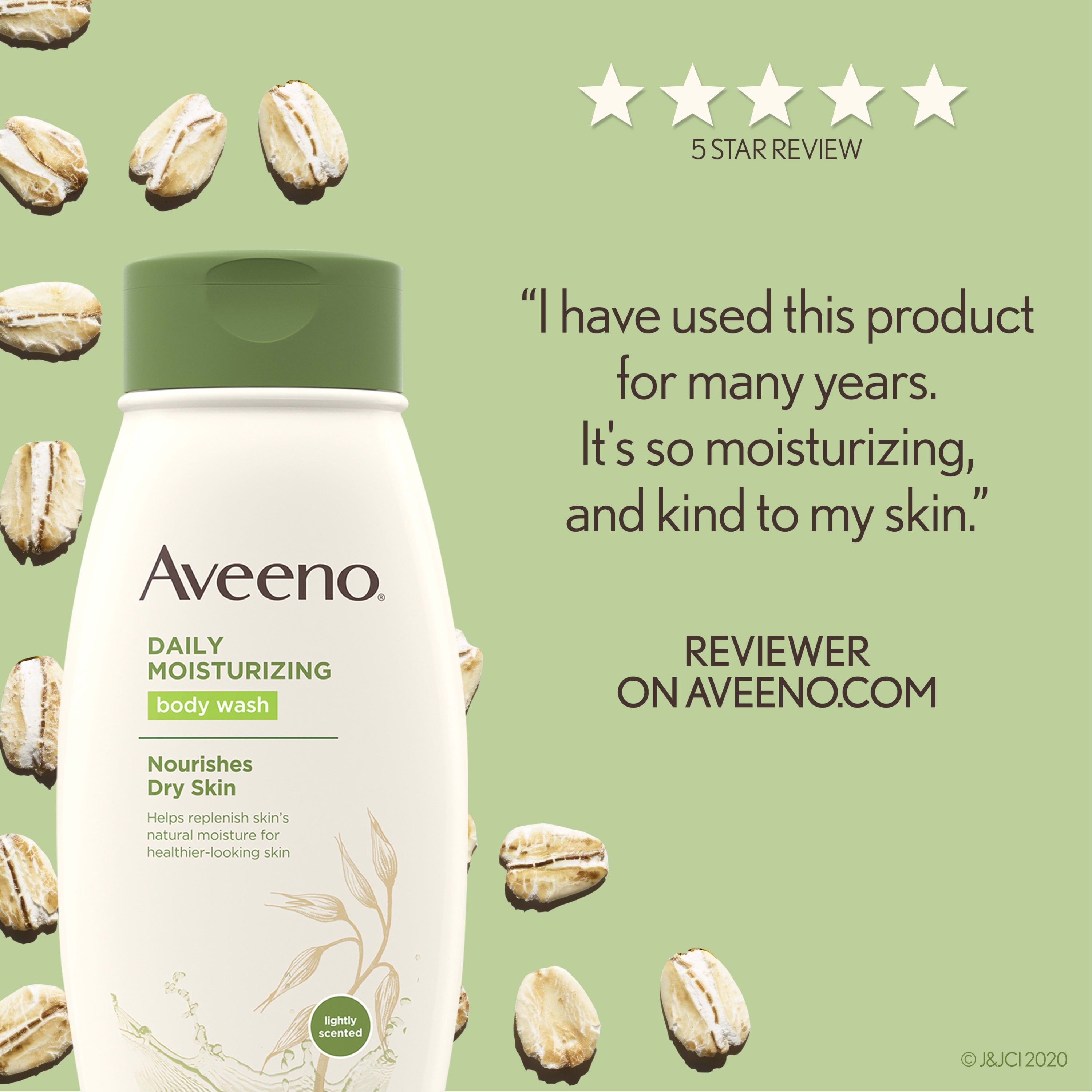 AVEENO Daily Moisturizing Nourishes Dry Skin Lightly Scented Body Wash 18 oz