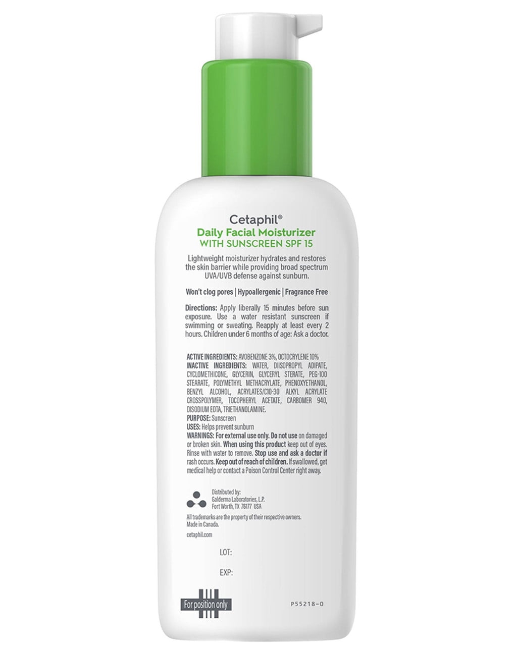 Cetaphil Daily Facial Moisturizer w/ SPF15, Fragrance Free, 4oz, 2-Pack