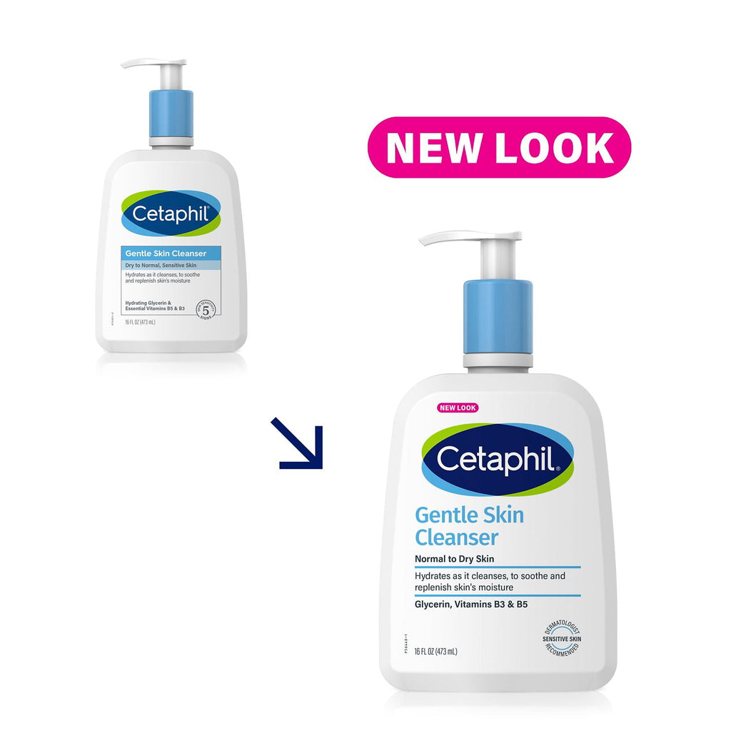 Cetaphil Gentle Skin Cleanser for All Skin Types 16 Fl Oz (Pack of 3)