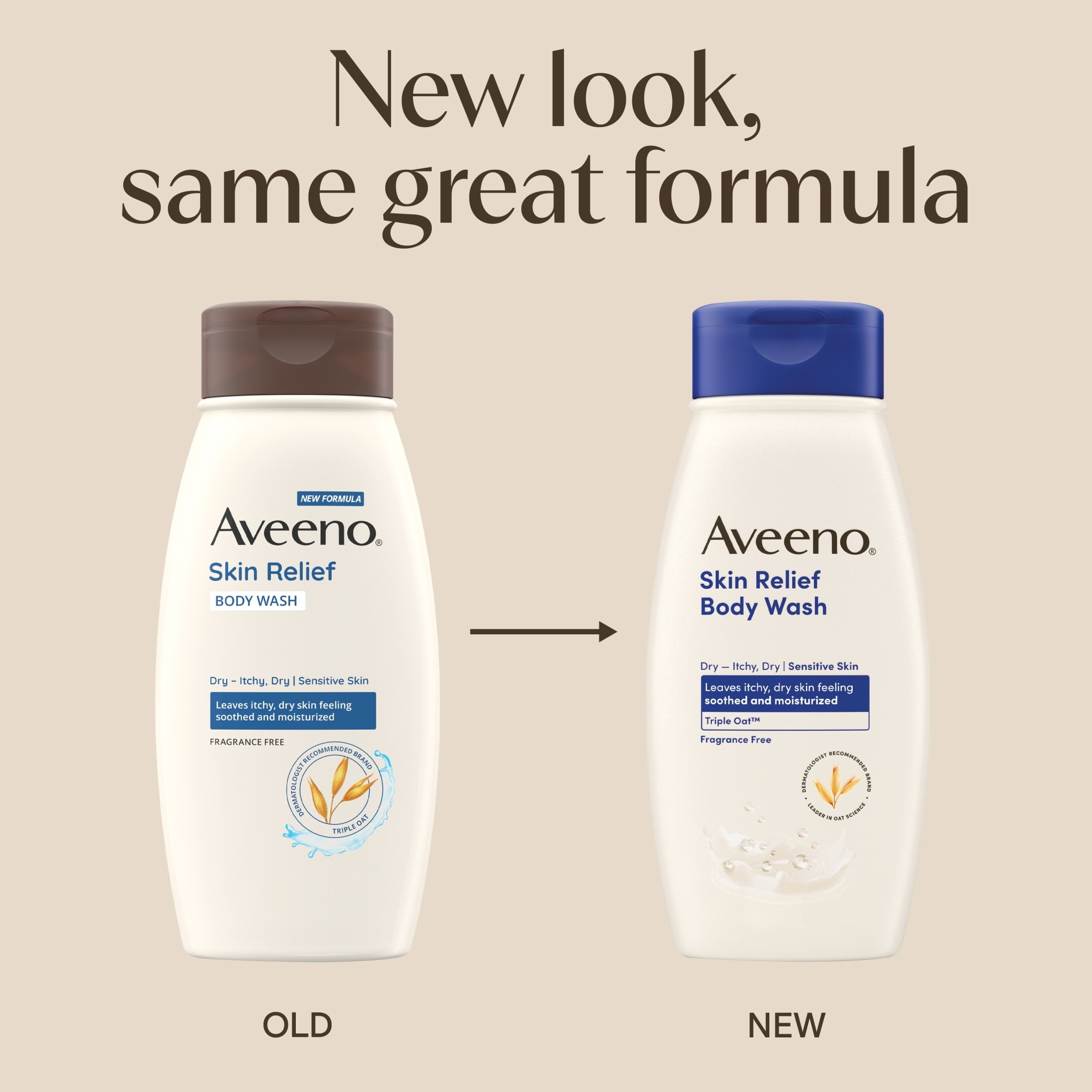 Aveeno Skin Relief Fragrance-Free Body Wash, Sensitive Skin, 12 fl. oz