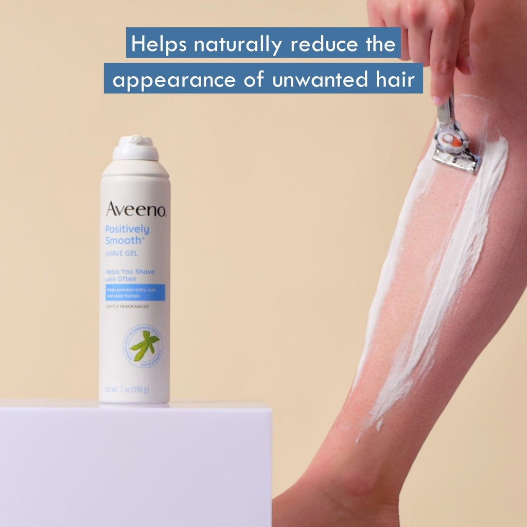 Aveeno Positively Smooth Moisturizing Shave Gel + Vitamin E, 2 x 7 oz