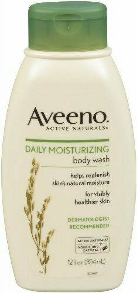 AVEENO Active Naturals Daily Moisturizing Body Wash 12 oz (Pack of 4)