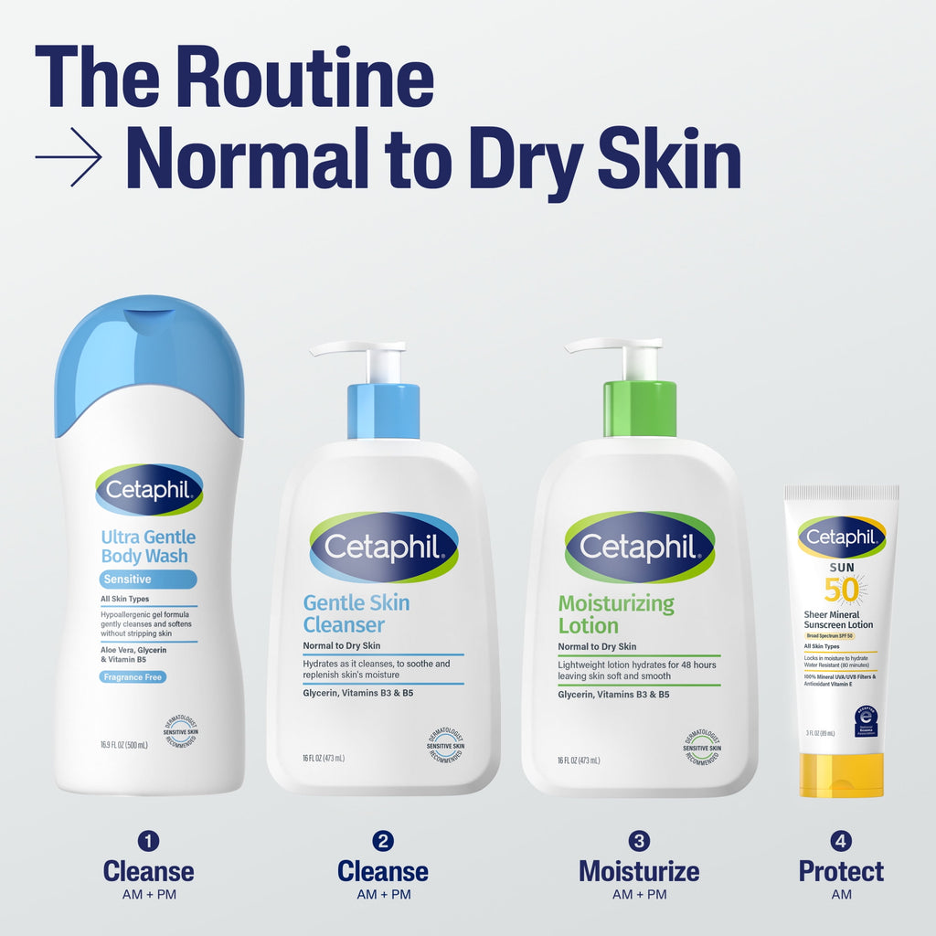 (2 pack) Cetaphil Moisturizing Lotion for Normal to Dry Skin, Hydrating Fragrance Free, 8 fl oz