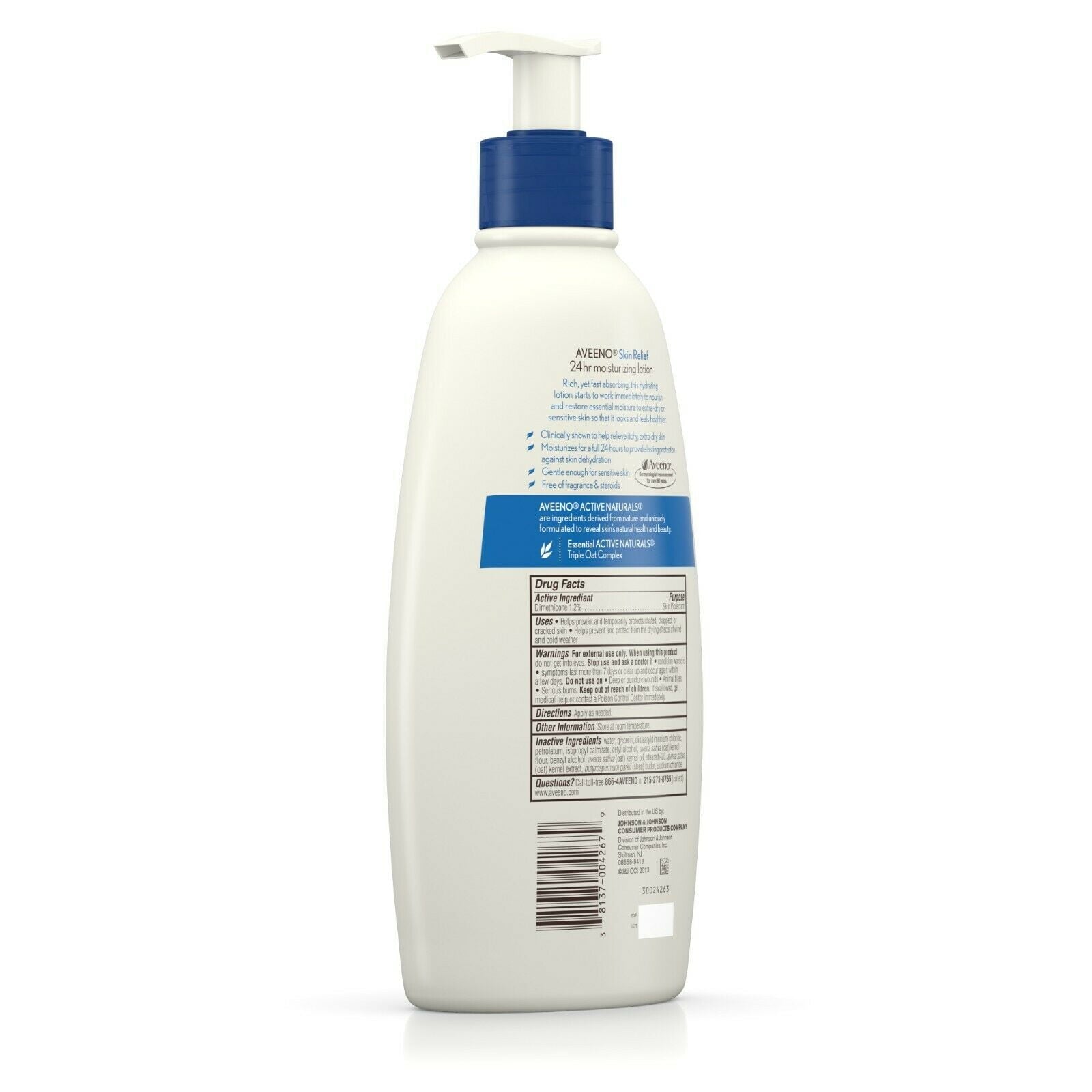 AVEENO Active Naturals Skin Relief 24 Hour Moisturizing Lotion, 18 Oz (Pack of 2)