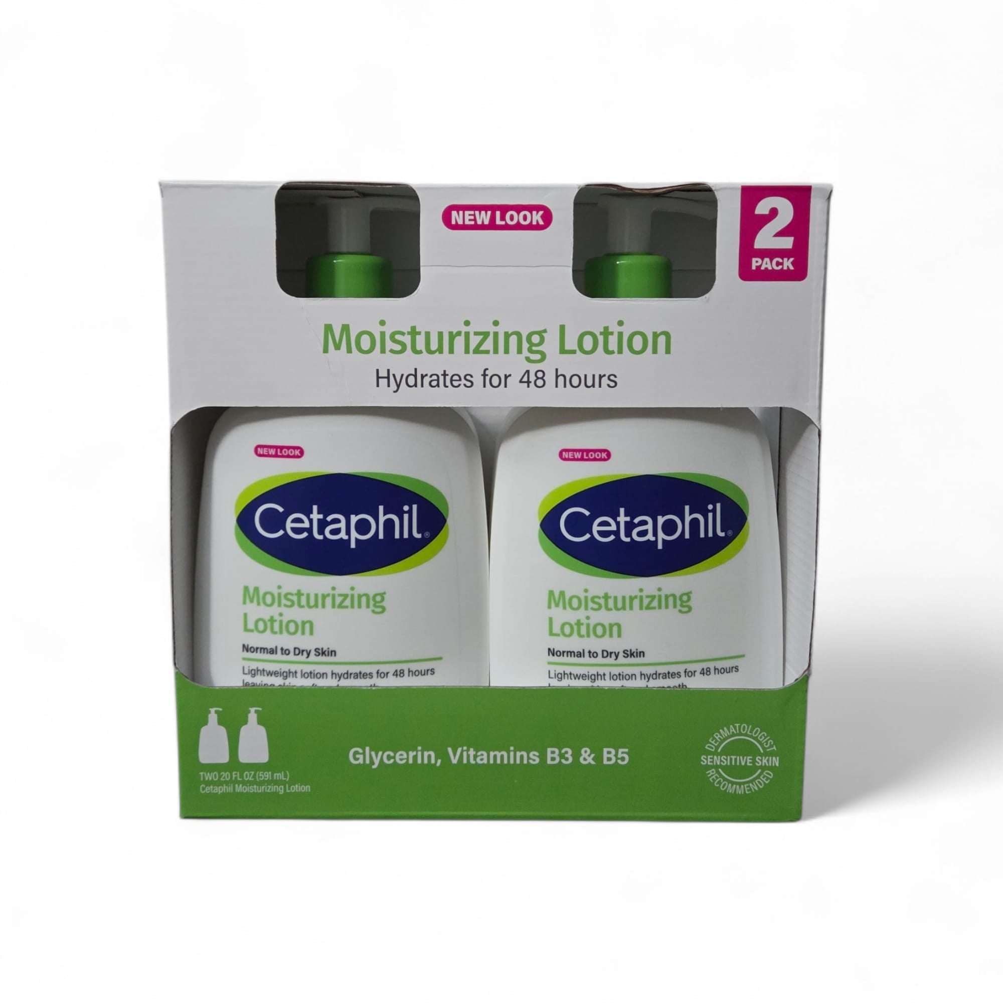 Cetaphil Moisturizing Lotion, Normal to Dry Skin, 20 fl oz, 2 Pack