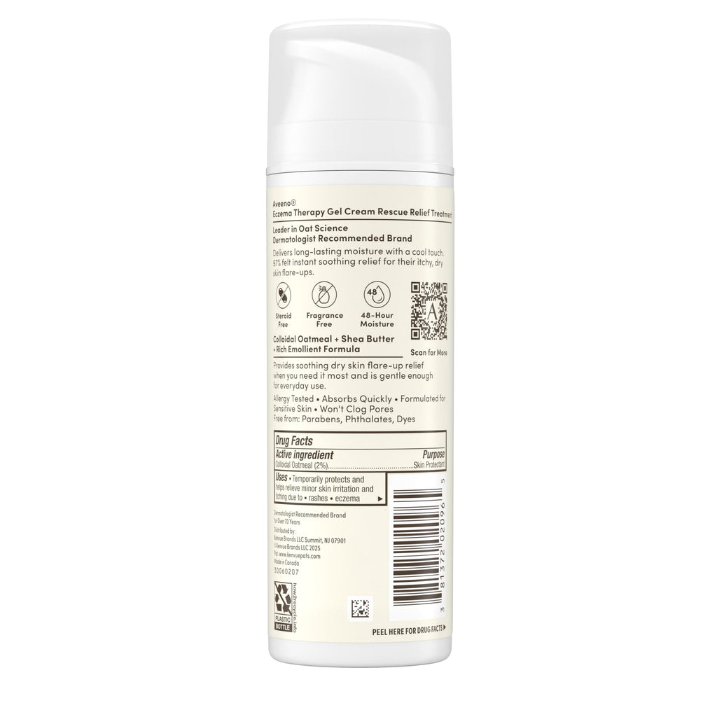 Aveeno Eczema Therapy Rescue Relief Treatment Gel Cream, 5.0 oz