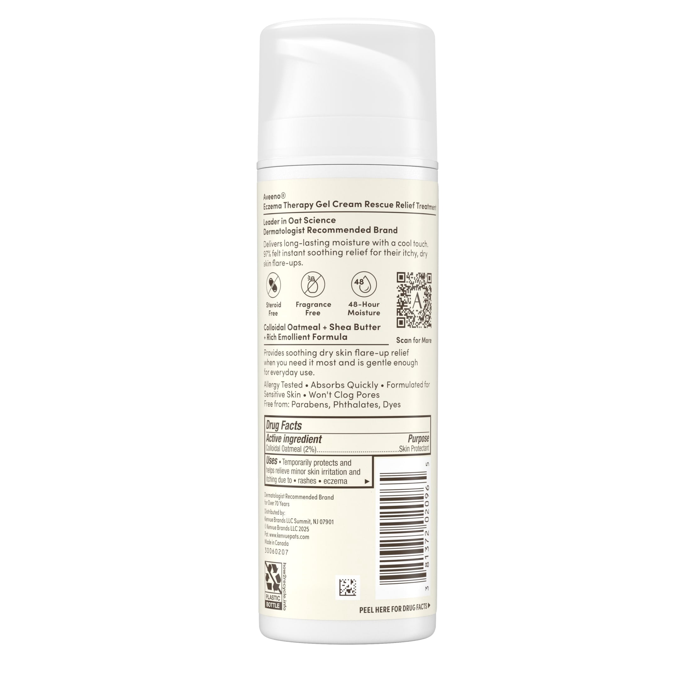 Aveeno Eczema Therapy Rescue Relief Treatment Gel Cream, 5.0 oz