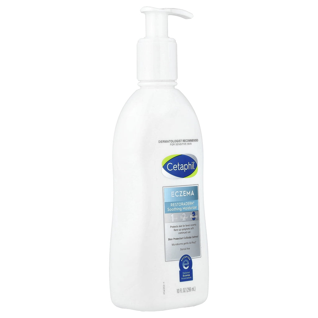 Eczema, Restoraderm Soothing Moisturizer, Fragrance Free, 10 fl oz (296 ml), Cetaphil