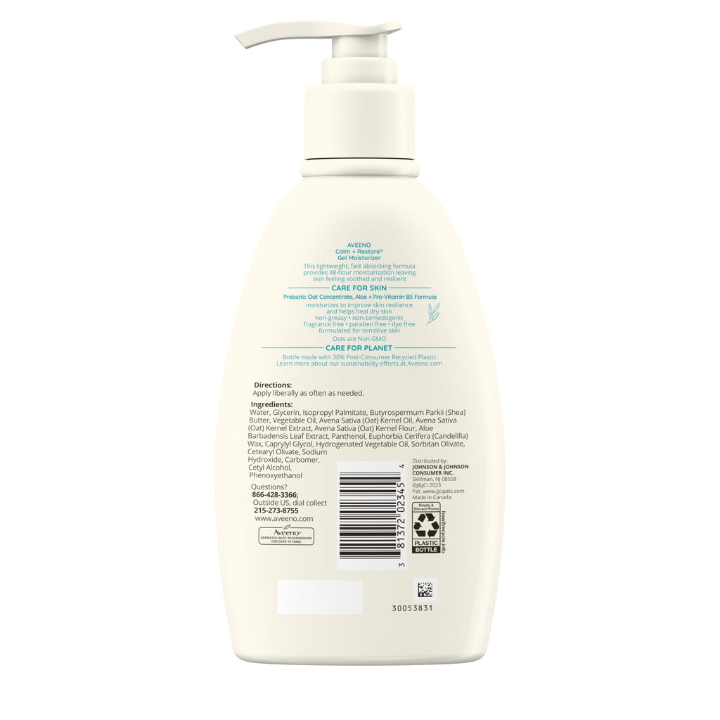 Aveeno Calm + Restore Daily Gel Body Moisturizer, 12 oz