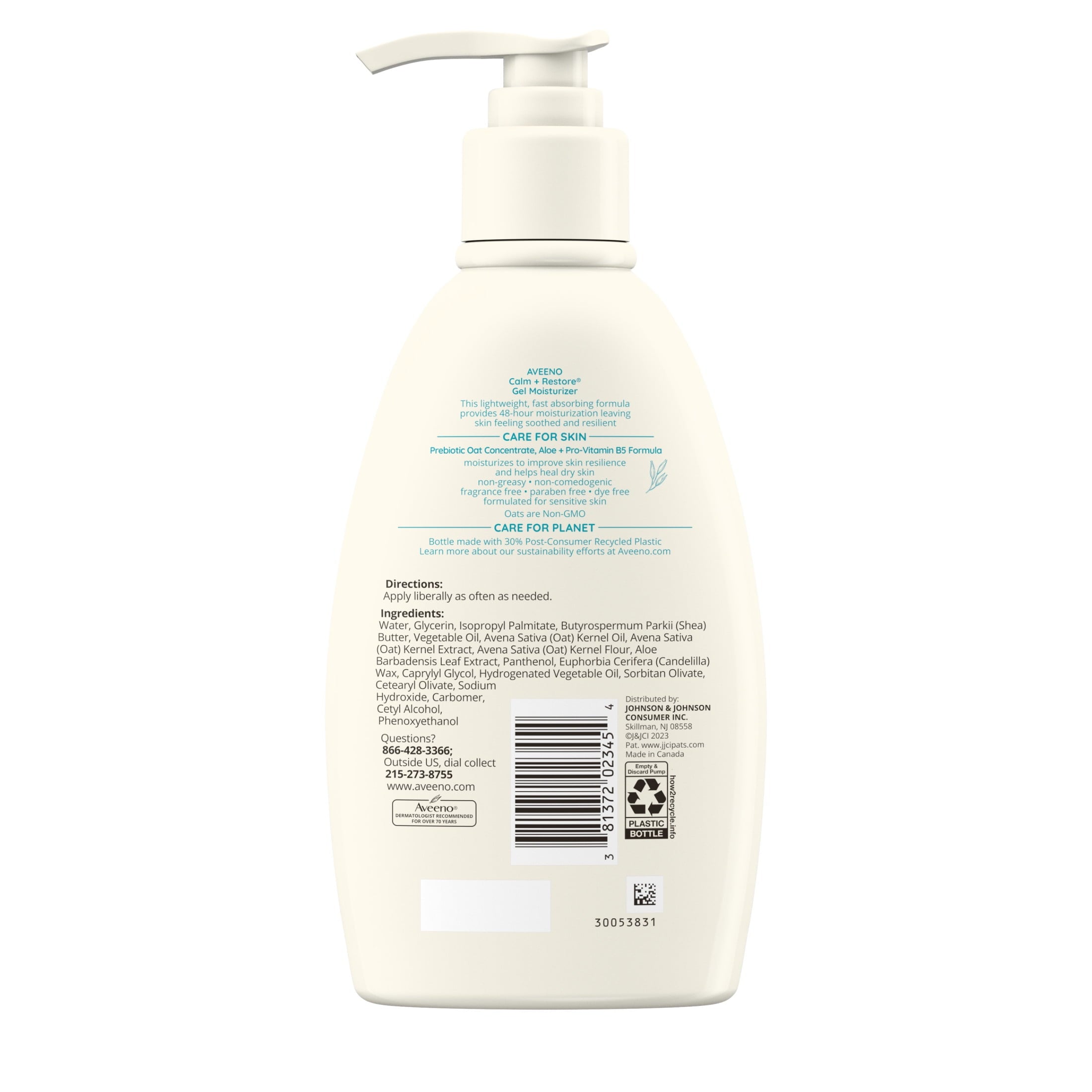 Aveeno Calm + Restore Daily Gel Body Moisturizer, 12 oz