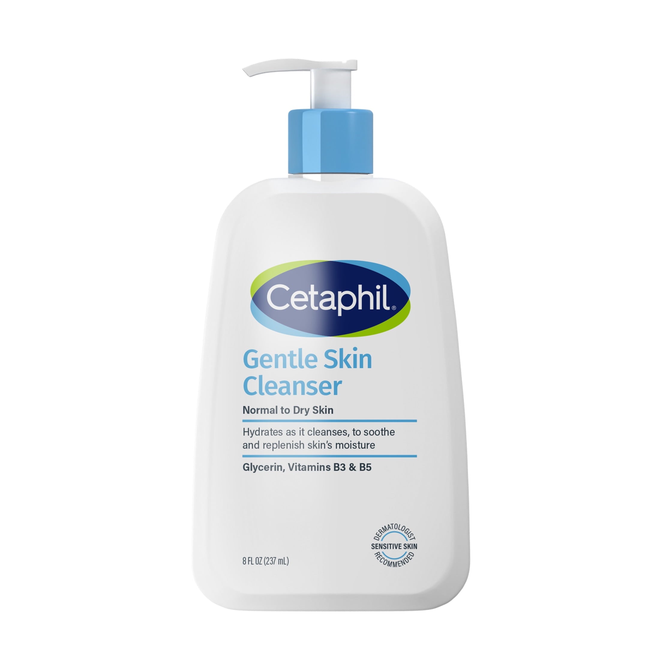 (3 pack) Cetaphil Face Wash Hydrating Gentle Skin Cleanser for Dry to Normal Sensitive Skin, 8 fl oz