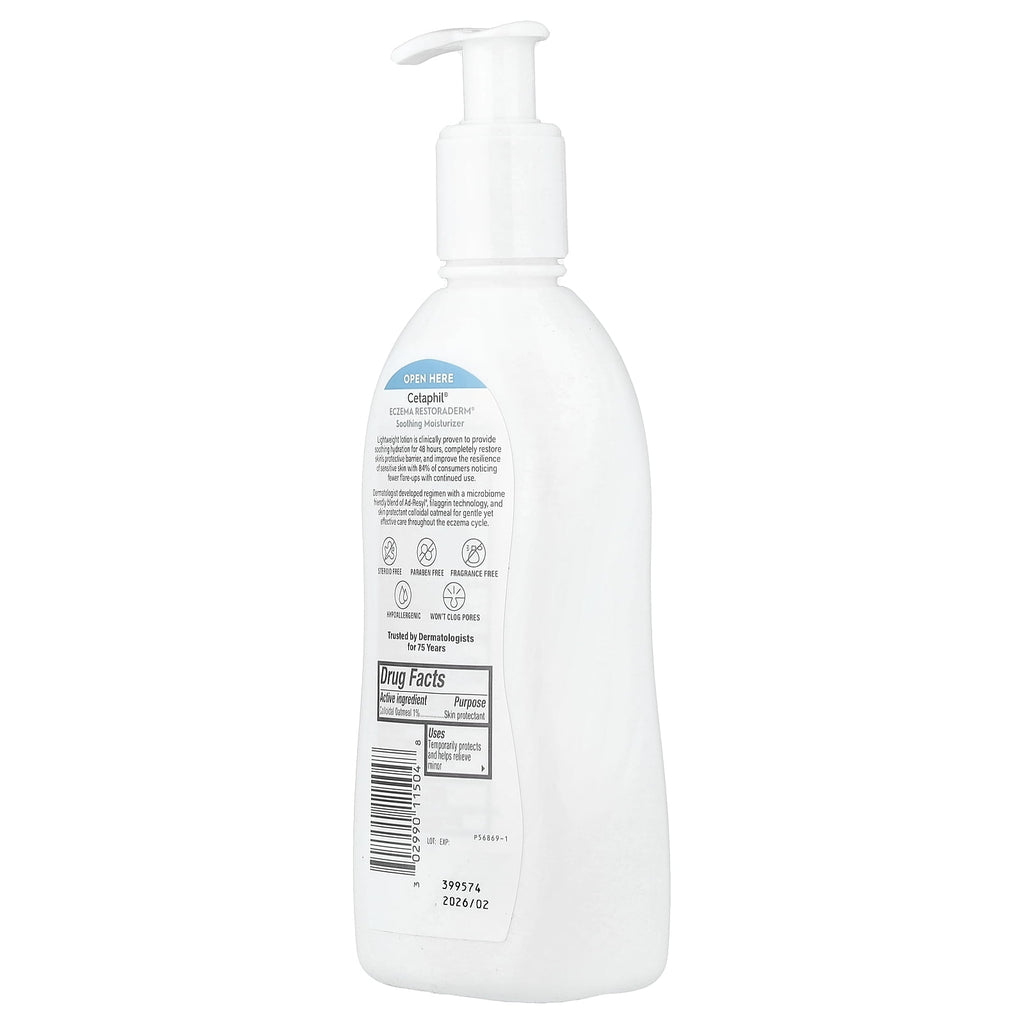 Eczema, Restoraderm Soothing Moisturizer, Fragrance Free, 10 fl oz (296 ml), Cetaphil