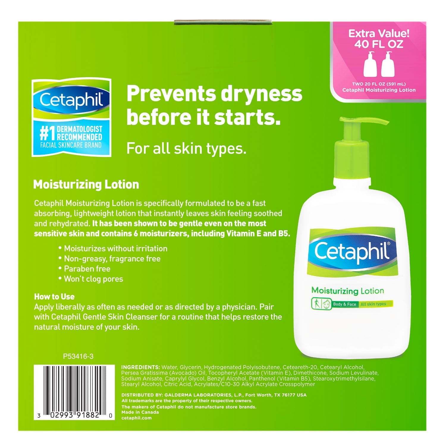 Cetaphil Body  Moisturizing Lotion (20 fl. oz., 2 Pk.)
