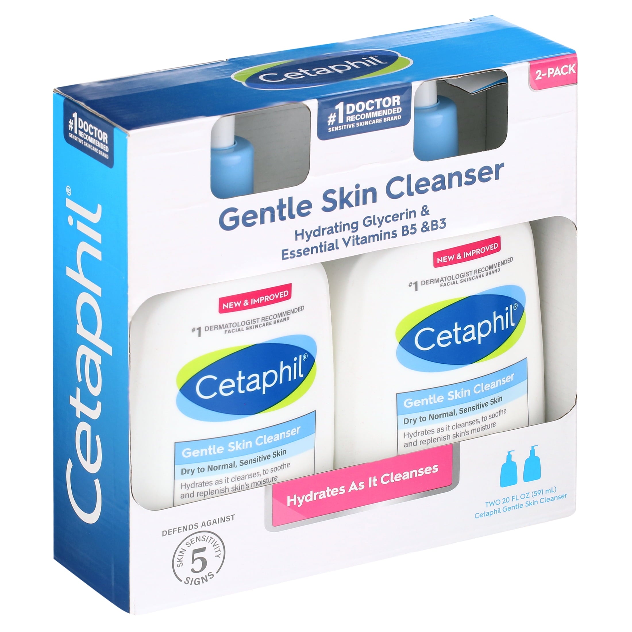 Cetaphil Gentle Skin Cleanser, 20 Oz, 2 Ct
