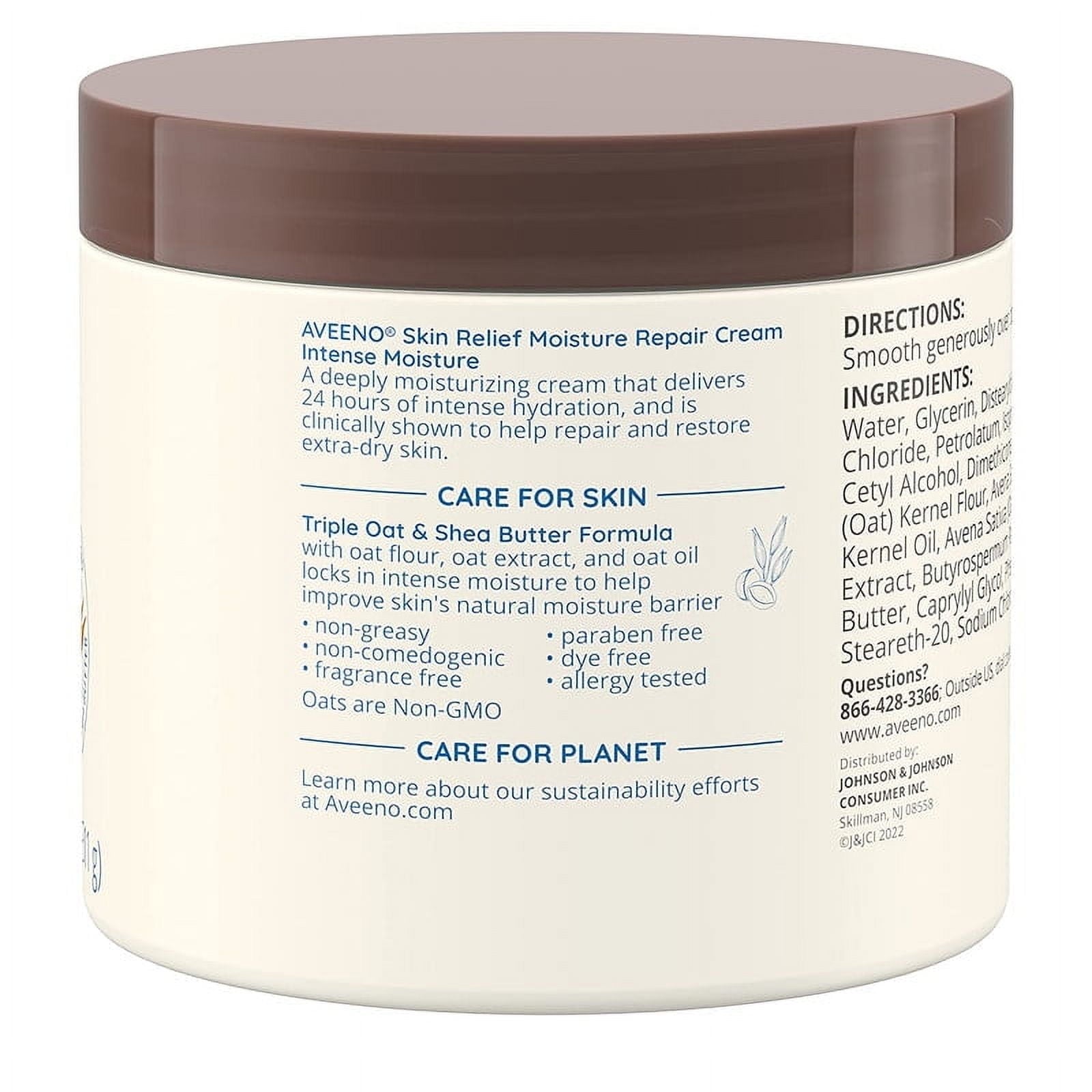 Aveeno Skin Relief Moisturizing Cream Extra-Dry Skin, 11 oz, 3 Pack