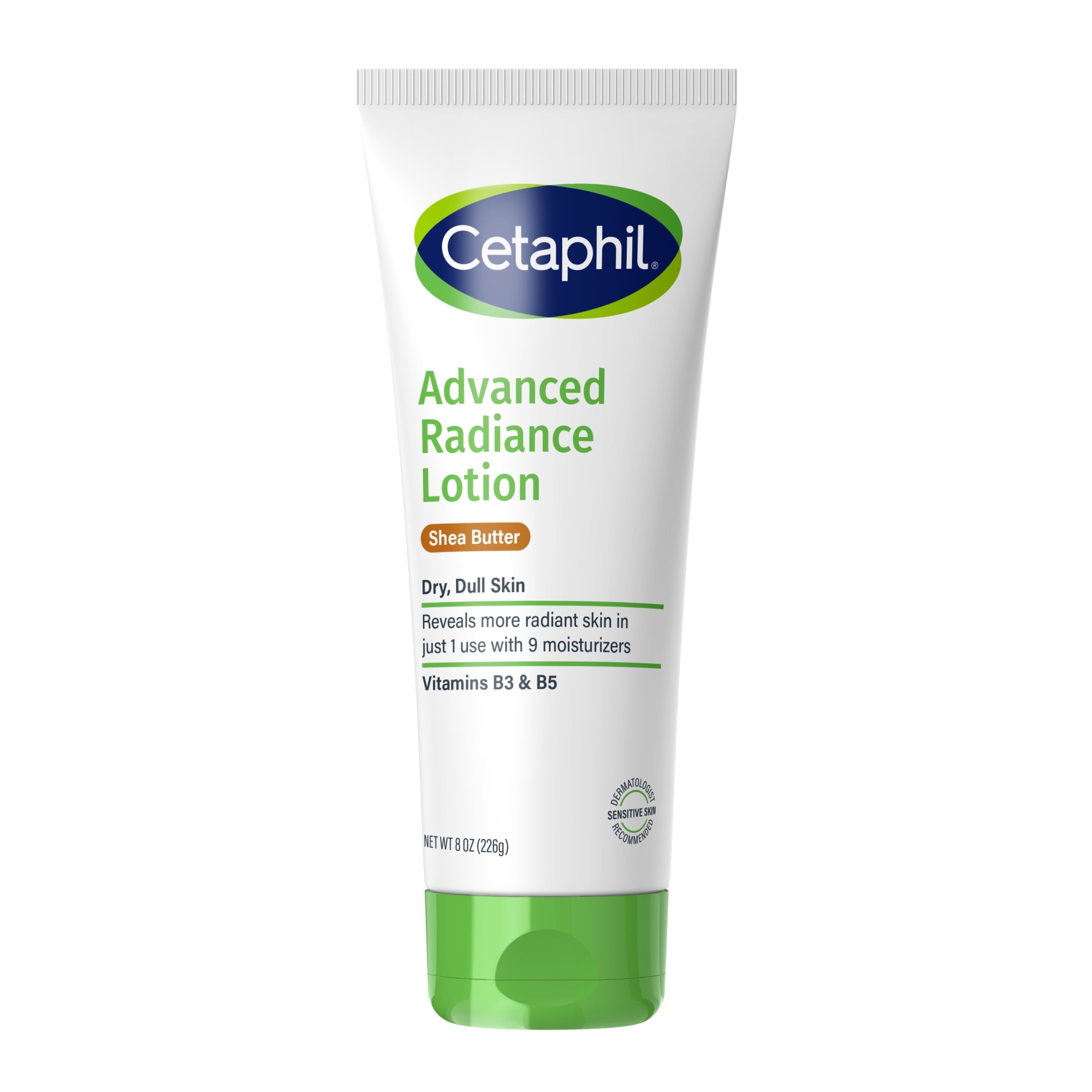 Cetaphil Advanced Radiance Lotion with Shea Butter for Sensitive Skin, Fragrance Free, 8 oz